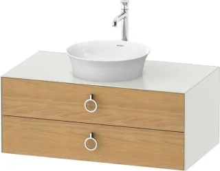 Duravit White Tulip Konsolenwaschtischunterbau wandhängend Natur Eiche & Weiß Matt & Seidenmatt 1000 WT49910H5360010