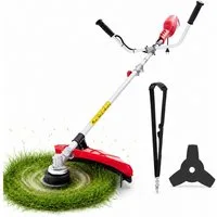 Hecht Elektro-Freischneider Motorsense 1445, 25,4 cm Arbeitsbreite Messer, 42 cm Arbeitsbreite Faden, 1400W, inklusive Tragegurt