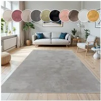 Paco Home Fellteppich Kunstfell Soft 380, rechteckig, Höhe: 14 mm, Langflor, Kuschelteppich - besonders weich, Uni-Farben
