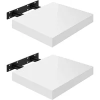 Woltu Wandregal, 2-tlg., Wandboard freischwebend Schweberegal Holz