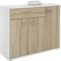 CARO-Möbel Kommode ESTELLE, Sideboard ESTELLE Mehrzweckschrank, 3 Türen und 1 Schublade, 88 cm bre
