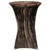 EXKLUSIV HEIMTEXTIL Stehtischhusse Stehtischhusse Stretch für Bistrotisch, mit Motiv Baumstamm Durchmesser 60 cm