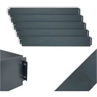 UNUS GARDEN Beetbegrenzung Beeteinfassung Metall, LxH: 500x14 cm, Anthrazit 500x14cm (LxH), Mähkante Metall Verzinkt Wegbegrenzung 5m