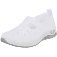 Ital-Design Trendy Damen Freizeit- und Alltagsschuh mit Komfort Slipper (91554328) Keilabsatz/Wedge Slipper in Weiß