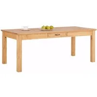 OTTO home Esstisch Selma, mit Schublade, aus massivem Kiefernholz, Breite 140 oder 180 cm