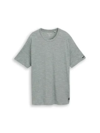 Tom Tailor - Plus Size - T-Shirt in Melange-Optik green navy injected - Gr. - 4XL