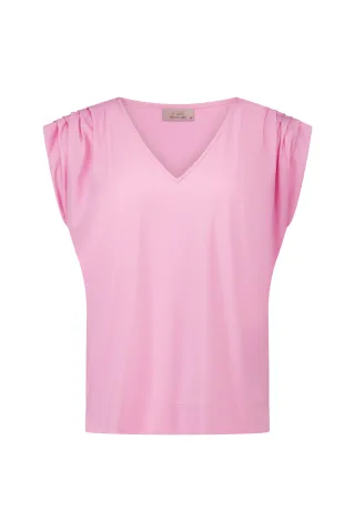Studio Anneloes - Leone vneck top pop pink - Gr. - L