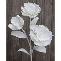 Kunstzweig Deko Kamelien Zweig Rania, weiß, 95cm, Ø20cm Kamelie, artplants, Höhe 95.0 cm
