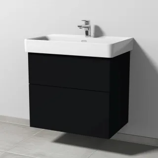 Sanipa 3way Waschtischunterbau zu Laufen Pro S Waschtisch mit 2 Auszügen, Schwarz-Matt SF76808
