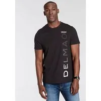 DELMAO T-Shirt Kurzarm, lässiger Print, Rundhalsausschnitt, aus Baumwolle