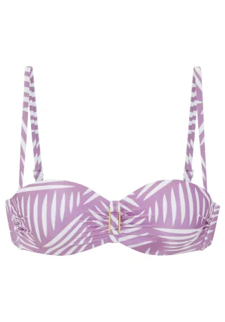 LASCANA - LASCANA Bügel-Bandeau-Top lilac-cream - Gr. - 42C