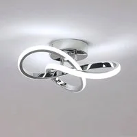 Riserva LED Deckenleuchte LED Deckenleuchte Chrom 30W 6500K Deckenlampe modern