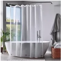LuxusKollektion Duschvorhang Transparenter Duschvorhang PEVA 180x180 cm mit Magneten & rostfreien
