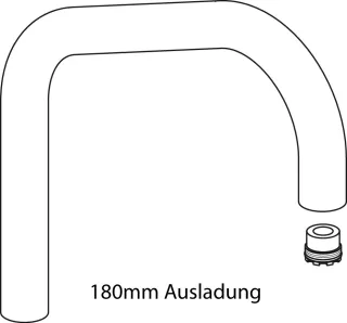 Ideal Standard Rohrauslauf-Set Cerasprint, 180mm, B960959AA