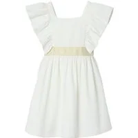 vertbaudet Minikleid Festliches Mädchen Kleid mit goldenem Gürtel