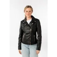 Mauritius Lederjacke MWFylli mit Knopfdetails, Reverskragen