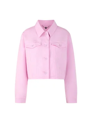 Marc Cain Collections - Kurze Jeansjacke aus Baumwollstretch pink tulle - Gr. - 42