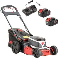 AL-KO Akkurasenmäher 46.6 Li SP COMFORT SET, 46 cm Schnittbreite, (inkl. 2x 18 / 36 V (5 Ah/2,5 Ah) und Doppelladegerät), Radantrieb