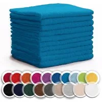 NatureMark Seiftuch 10er-Set Seiftücher 30x30cm 100% Baumwolle, (10-St), Frottier Waschlappen Seiflappen 30 x 30 cm, Türkis