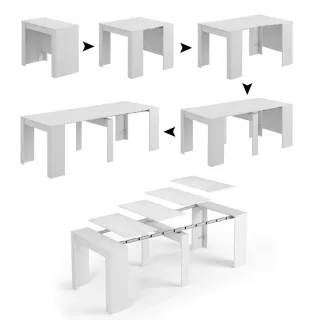 Dmora Tisch, Weiß, Holzwerkstoff, 90x78x51 cm, Wohnzimmer, Wohnzimmertische, Konsolentische