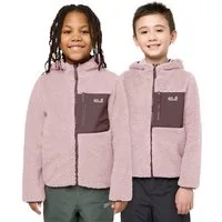 Jack Wolfskin Fleecejacke ICE CURL HOOD JACKET K mit Kapuze, aus Polyester-Fleece, in normaler Schnittform