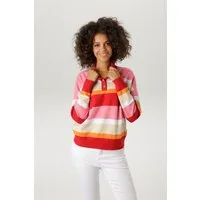 Aniston CASUAL Strickpullover mit Polokragen und kurzer Knopfleiste