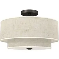 furnicato Deckenleuchten Deckenlampe Hängeleuchte mit doppelten Schirmen, Cremeweiß