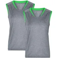 James & Nicholson Lauftop Doppelpack Sportliches Damen Lauftop aus FunktionspolyesterJN469 (Doppelpack, 2er-Pack) Feuchtigkeitsregulierend und schnell trocknend