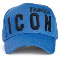 Dsquared2 Baseball Cap Basebalkappe Icon DSQ2 Logo Cap Kappe Mütze Mailand ansässiges Label mit leicht zerfetzt für einen Vintage-Look