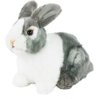 Teddys Rothenburg Kuscheltier Hase grau/weiß 20 cm Plüschhase
