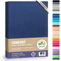 leevitex® Spannbettlaken verschiedene Größen, Stoffgewicht 170 g/m², 40 cm Steghöhe, Jersey, Gummizug: rundum, (1 Stück), verschiedene Farben, OEKO-TEX® STANDARD 100 zertifiziert