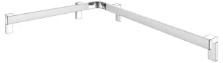 KEUCO AXESS Eck-Dusch-/Wannenhandlauf aus Metall, 65 x 85 cm, 35011176801 35011176801