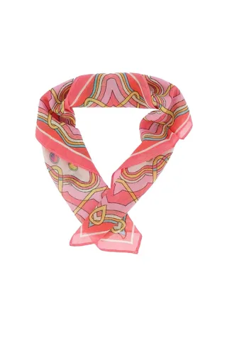signe nature - Tuch mit grafischem Allover-Muster pink - Gr. - OS