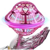 Goldstern-Tech Spielball (interaktiver Flugball mit Gegensteuerung, USB-Akku & Fernbedienung), LED-Hoverball, Fliegender Ball mit Lichteffekten