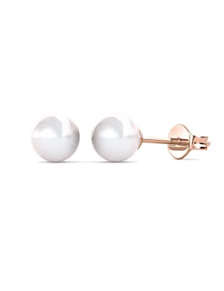 Vollmond Perlenohrringe - Rose Gold und Kristall