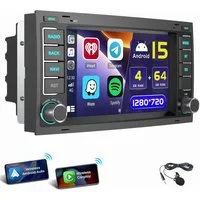 ESSGOO Für VW T5 Multivan Transporter Touareg Autoradio Android 15 Autoradio (RDS, Digitalradio (DAB), FM)