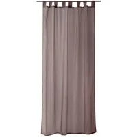 Home4You Vorhang Schlaufenschal, 140 x 245 cm, Taupe, (1 St), Schlaufen, halbtransparent, Polyester, halbtransparent, waschbar