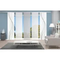 Vision S Schiebegardine 5ER SET HEIGHTS (5 St), Paneelwagen, halbtransparent, HxB: 260x60, Schiebevorhang 5er Set Digitaldruck