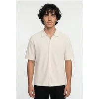 Jack & Jones Kurzarmhemd JORMAINE KNIT SS POLO CARDIGAN SN Gestrickt, Baumwolle, relexed fit