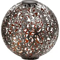 Dehner LED Solarleuchte Solarkugel Luanda, Ø 30 / 40 cm, Metall, Warmweiß, Kugel mit LED-Licht, Solar betrieben, 8 Stunden Leuchtdauer