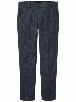 Mey & Edlich Herren Fast-uni-Anzughose Blau 97 % Baumwolle, 3 % Elasthan