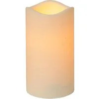 STAR TRADING LED-Kerze Paul (1-tlg), outdoor Kunststoff creme 6/18h Timer 7,5x15cm warmweiß