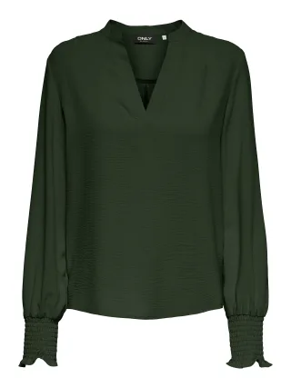ONLY - ONLMETTE V-NECK LS SMOCK TOP NOOS WVN - Gr. - XS