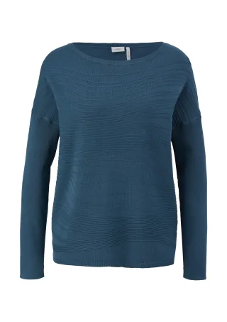 s.Oliver BLACK LABEL - Strickpullover petrol - Gr. - 36