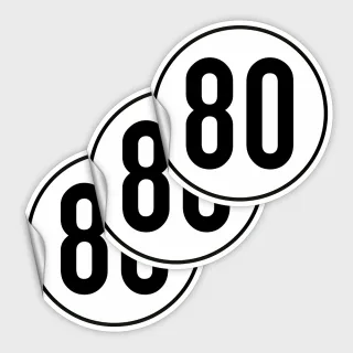 Wiederverwendbar - im 3er Set Wohnmobil 80 km/h - Geschwindigkeitsschild nach § 58 StVZO - Saugnapffolie