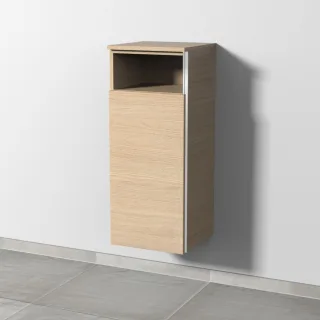 Sanipa 3way Mittelschrank mit 1 Tür und 1 offenem Fach, Eiche-Nordic, BR13248 BR13248