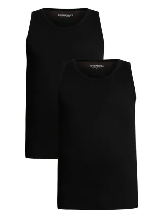 Emporio Armani 2Er-Pack Lounge Tanktop, Schwarz