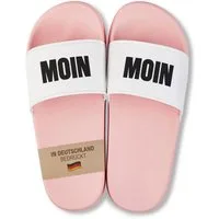 22Feels Geschenk Damen Frauen Badelatschen Pink Moin Moin Sommer Urlaub Badepantolette IN DEUTSCHLAND BEDRUCKT