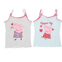 Peppa Pig Unterhemd Peppa Pig Mädchen Unterwäsche 2er Pack Shirts aus 100% Baumwolle