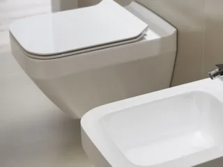 Neuesbad Serie 300 Wand-Tiefspül-WC spülrandlos (rimless), weiss mit Beschichtung, B:350, T:520mm 1K114-0161